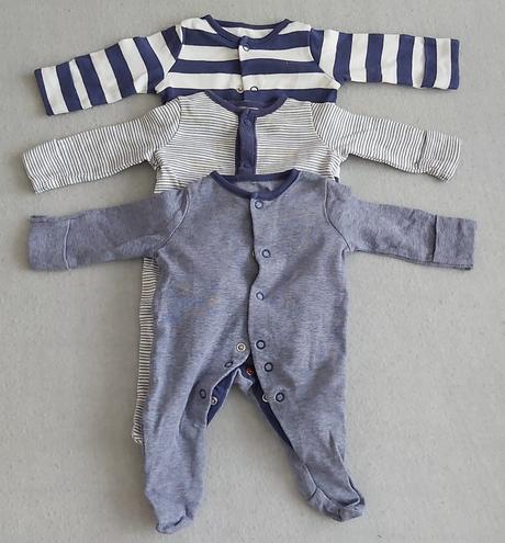 3x overal/pyžamko pásikové 50, f&f,50