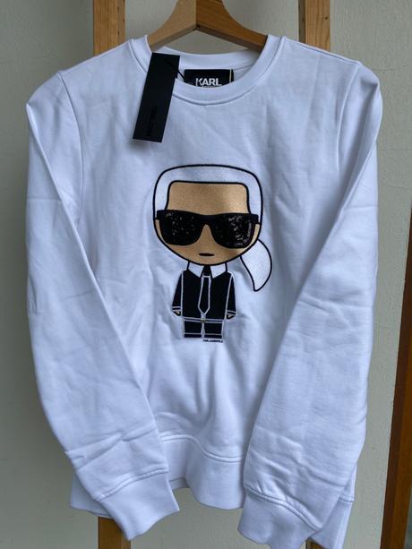 Mikina karl lagerfeld vyšívaná s flitrami, xs