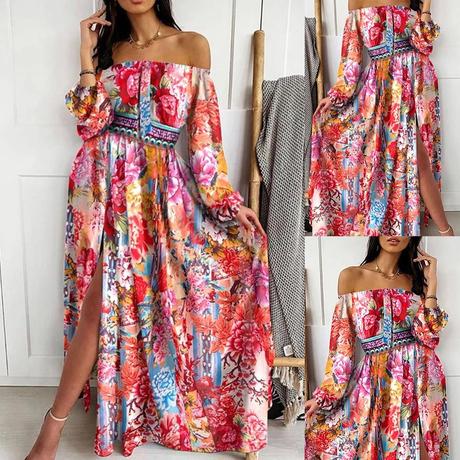 Kvetinove maxi saty peony, s