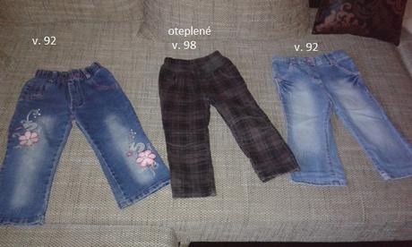 7 x  nohavice, rifle a menčestráky v. 86,92,98, 86–98