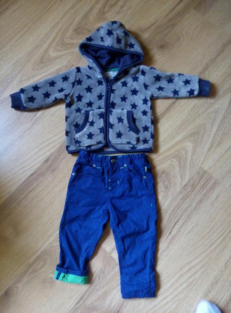 Nohavice + mikinka, babaluno,74