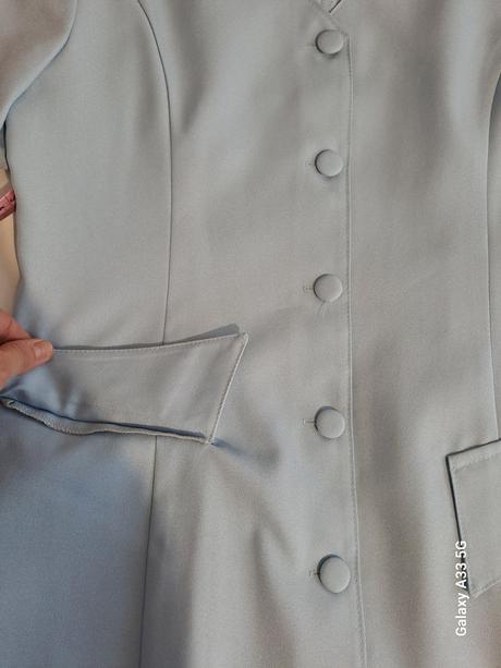 Bledomodrý letný kostým č.cca 40, 40