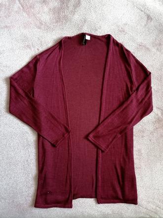 Dámsky burgundy kardigán, h&m,m