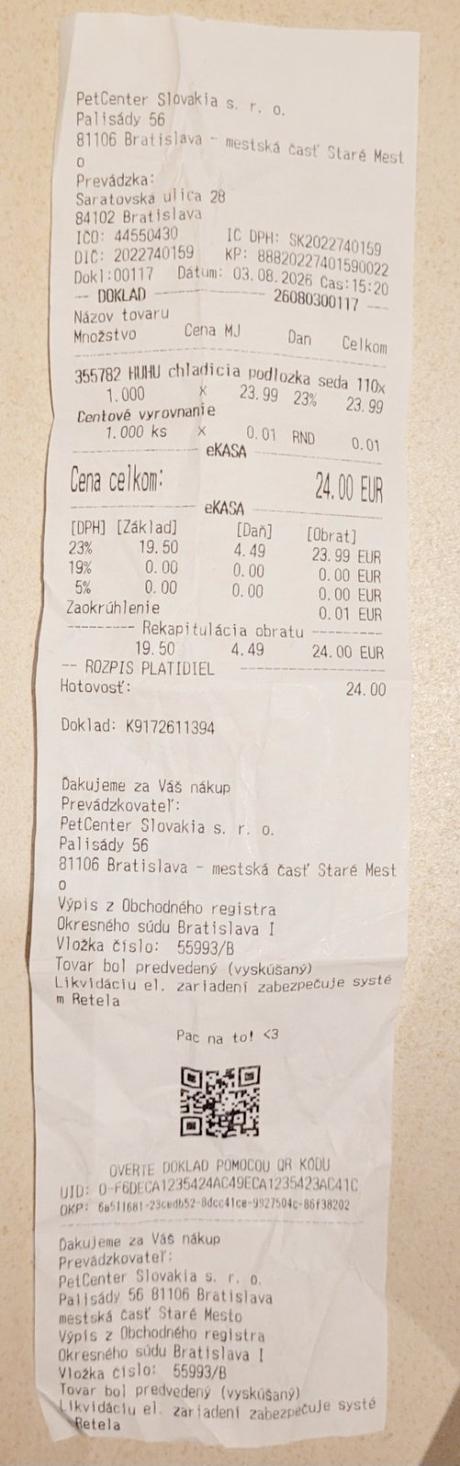 Chladiaca podložka xl,