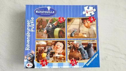 Puzzle ravensburger disney, ratatouille, 4x puzzle,