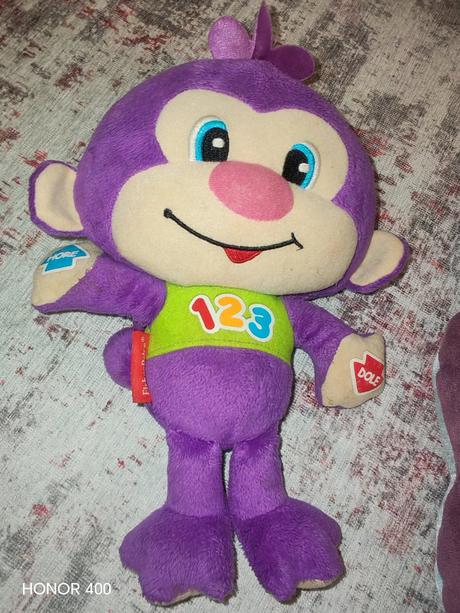 Opička fisher price, vankúšik,