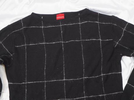 Luxusný čierny vlnený pulover olsen, 44