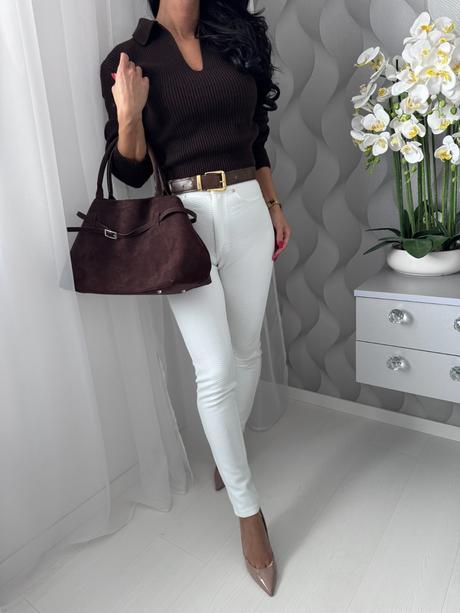 H&m - čokoládový sveter, h&m,s