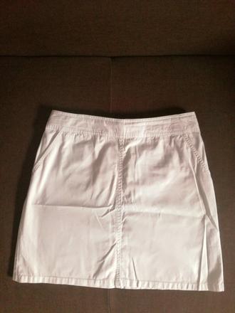 Biela sukňa-bavlna, h&m,m