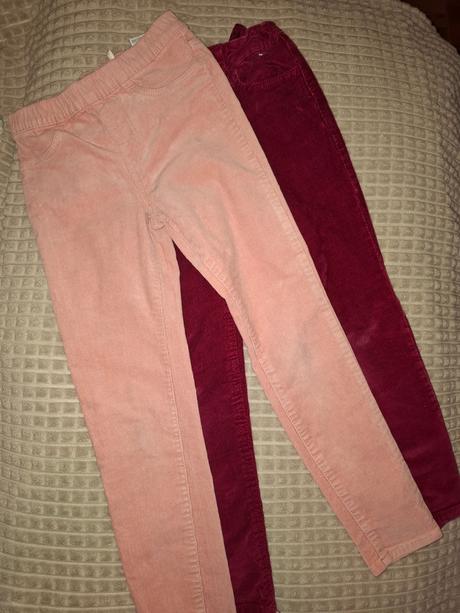 Menčestrové nohavice 2x, h&m,122