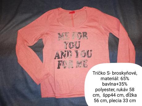 Broskyňové tričko s, s