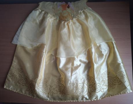 Zlato-žlté šaty s bellou z rozprávky, v. 122/128, h&m,128