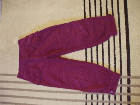 Trojštvrťové kordové nohavice, gate,128