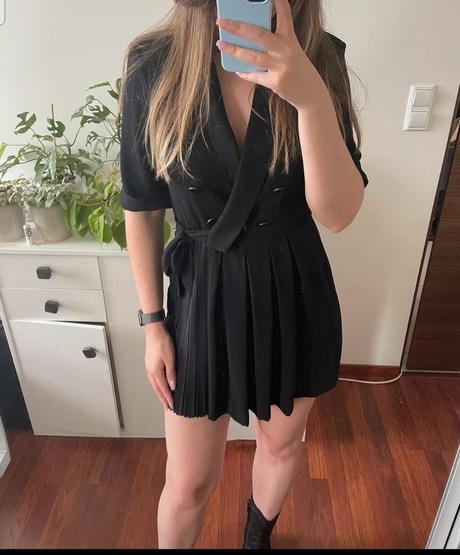 Suknovy overal s plisom zara, zara,m