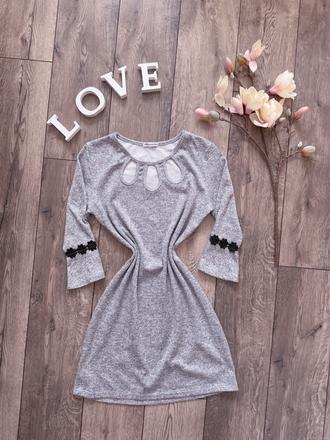 Šedé šaty, new look,l