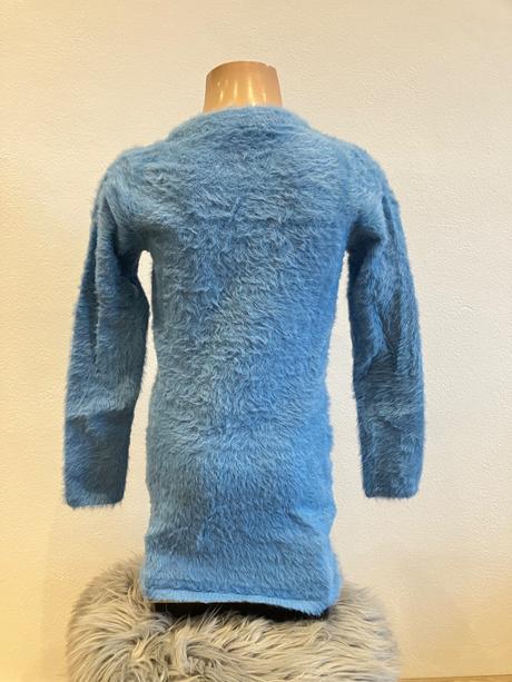 Dievčenské huňaté zimné šaty, 116