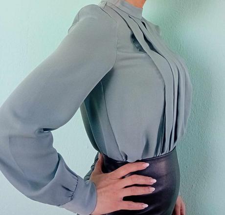 Dámska sivomodrá blúzka h&m, veľkosť 34, h&m,34 / xs
