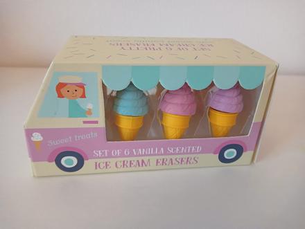Školské gumy zmrzlina darčekové balenie,