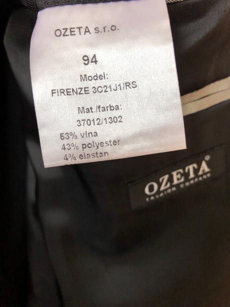 Pánsky oblek ozeta, s