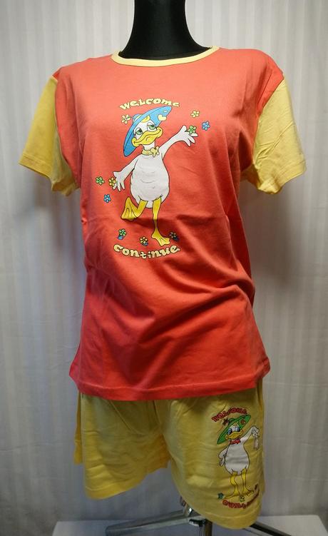 Dvojdielne pyžamo červeno žlté, iris flower, l, l