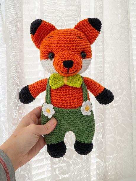 Háčkované líšky 25 - 27 cm, 