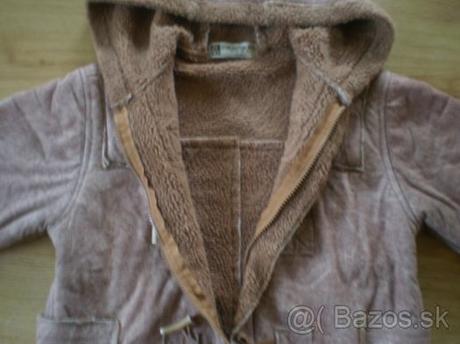 Kabátik kožušinový veľkosť 5/6, 116