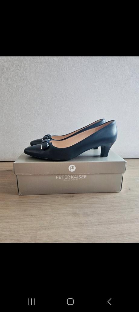 Modré kožené  topánky, 39