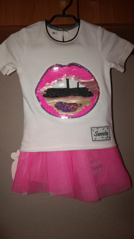 Komplet s tutu sukňou, 86 / 98 / 116 / 122