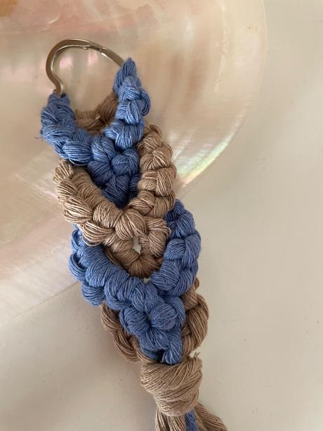 Handmade macramé charm, 
