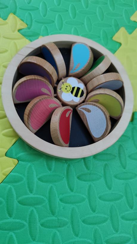 Montessori učenie farieb drevená, 