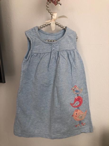 Modré šaty george, george,80