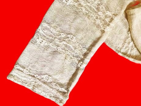 Luxusné krajkové nylonové legíny bik bok, l