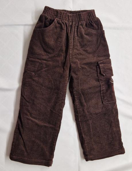 Zateplené manžestrové nohavice, 98