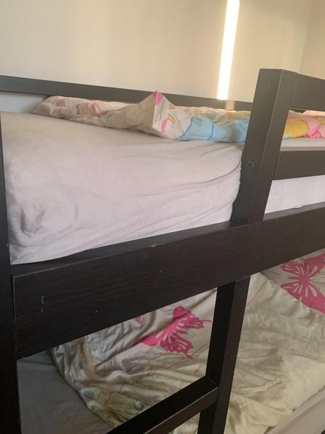 Ikea poschodová postel, šírka (cm): 90,dĺžka (cm): 200