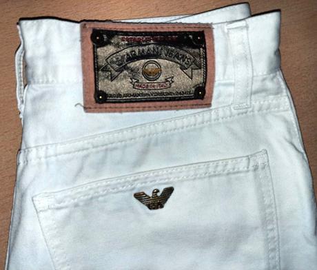 Dámske biele rifle armani jeans veľ. s-m, s