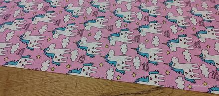 Bavlnená látka -little unicorn- cena za 10 centim,