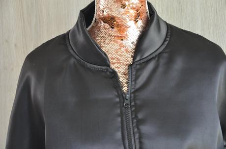 Saténová bomber bunda-m, m