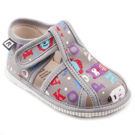 Detské papučky zatvorená špička suchý zips rak, rak,17 - 30