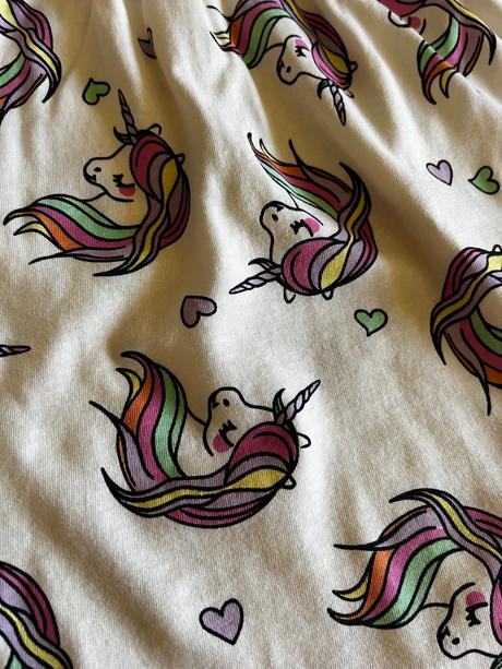 Letné šatičky s jednorožcom 110/116, h&m,110