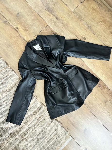 Kožený blejzer, jahňacia nappa koža, bonprix,46