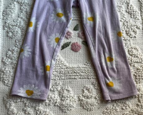 Fialová bavlnená súprava s margarétkami, zara, 104, zara,104