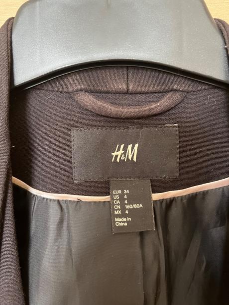 Čierne sako, h&m,xs