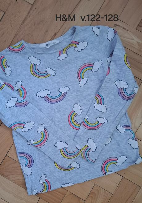 Tričko s dlhým rukávom, h&m,128