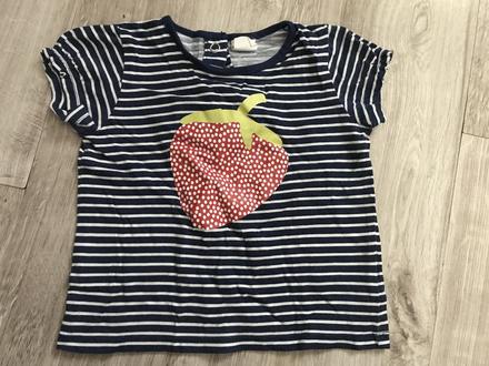 Tričko jahodka 6-9 mes., h&m,74
