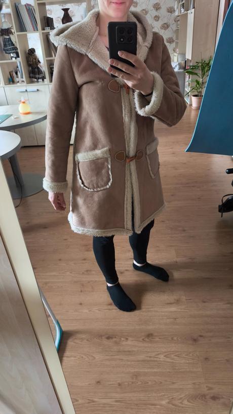 Svetlohnedý zimný kabát/kožuch, m