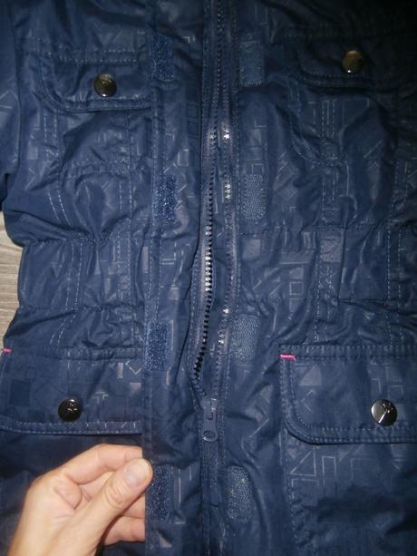 Zimná bunda - vetrovka, matná tmavomodrá, kiki&koko,104