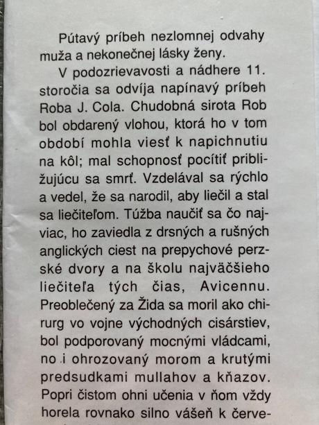 Liečiteľ-prvé vyd.1993,