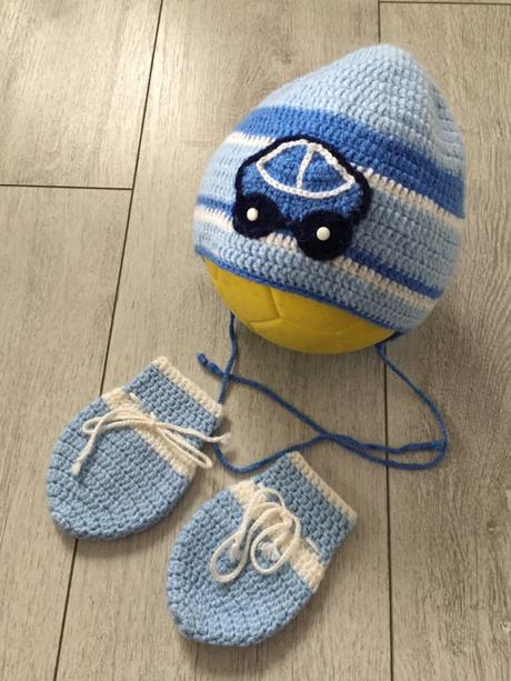 Chlapcenska ciapka a rukavice 6-9 mesiacov, 74