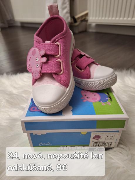 Plátenky peppa pig veľkosť 24, 24