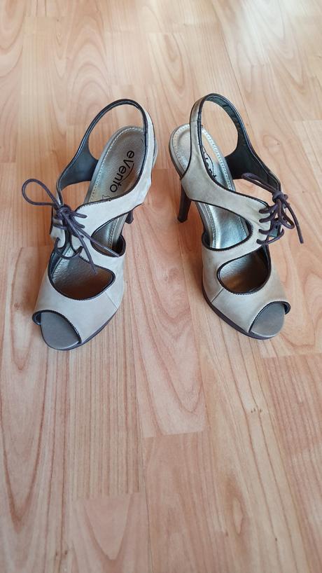 Kožené lodičky - sandálky, 38